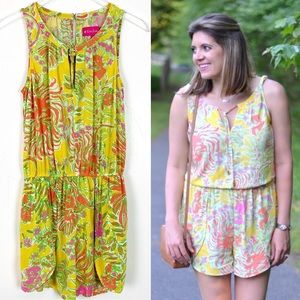 Lilly Pulitzer Happy Place Romper Yellow Small